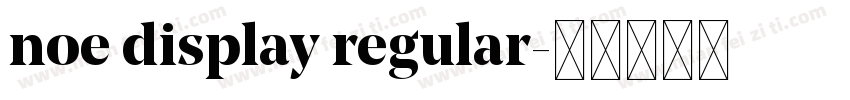 noe display regular字体转换
